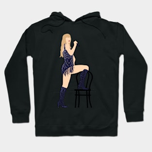 Midnights Eras Navy Blue Starburst Bodysuit Hoodie